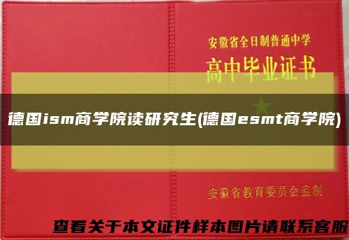 德国ism商学院读研究生(德国esmt商学院)缩略图