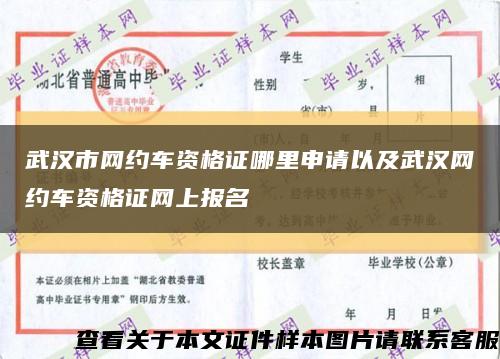 武汉市网约车资格证哪里申请以及武汉网约车资格证网上报名缩略图
