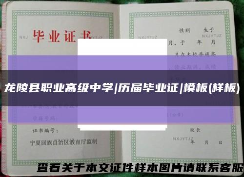 龙陵县职业高级中学|历届毕业证|模板(样板)缩略图