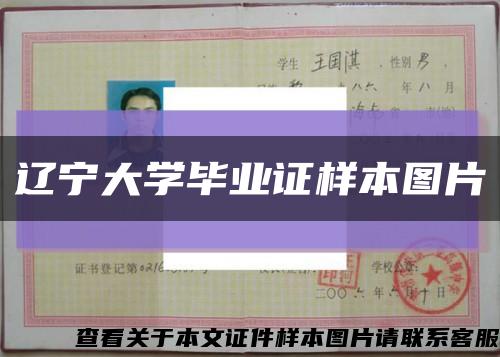 辽宁大学毕业证样本图片缩略图