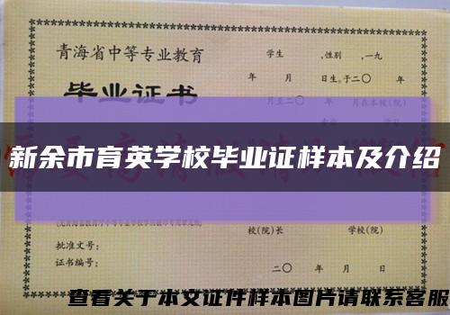 新余市育英学校毕业证样本及介绍缩略图