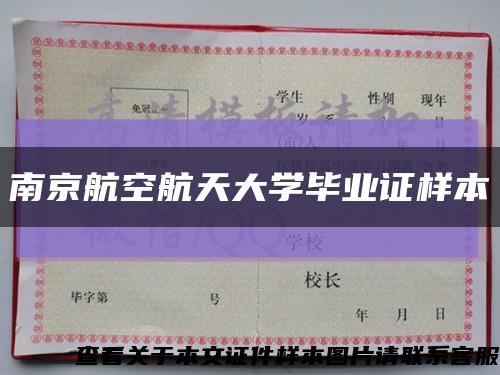 南京航空航天大学毕业证样本缩略图
