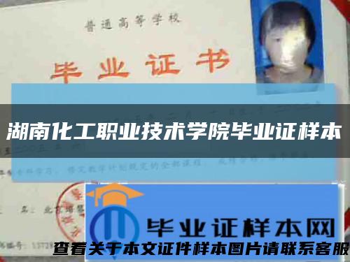 湖南化工职业技术学院毕业证样本缩略图