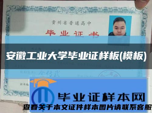 安徽工业大学毕业证样板(模板)缩略图