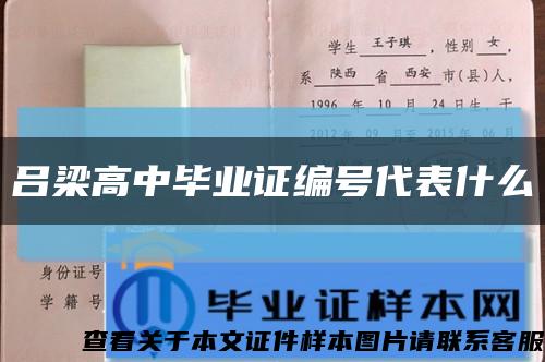 吕梁高中毕业证编号代表什么缩略图