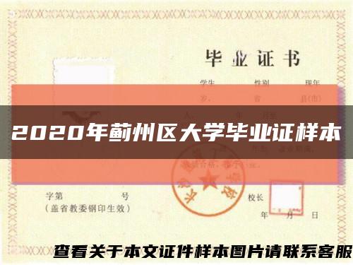 2020年蓟州区大学毕业证样本缩略图