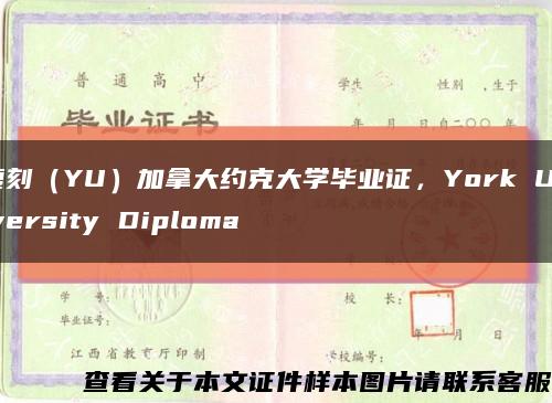 复刻（YU）加拿大约克大学毕业证，York University Diploma缩略图