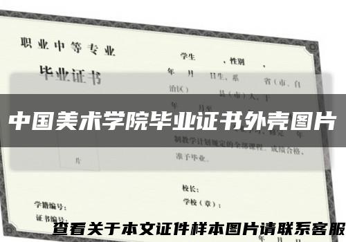 中国美术学院毕业证书外壳图片缩略图
