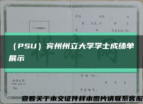 （PSU）宾州州立大学学士成绩单展示缩略图