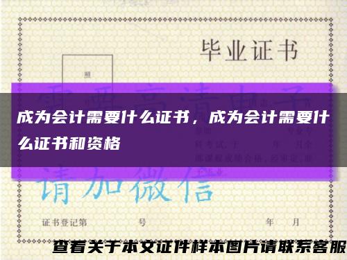 成为会计需要什么证书，成为会计需要什么证书和资格缩略图