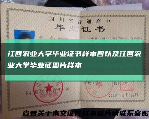 江西农业大学毕业证书样本图以及江西农业大学毕业证图片样本缩略图