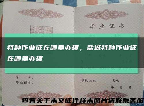 特种作业证在哪里办理，盐城特种作业证在哪里办理缩略图