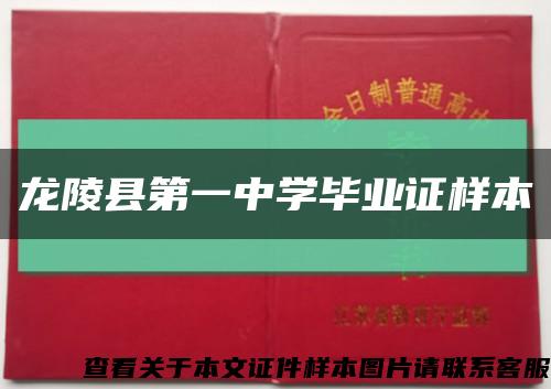 龙陵县第一中学毕业证样本缩略图
