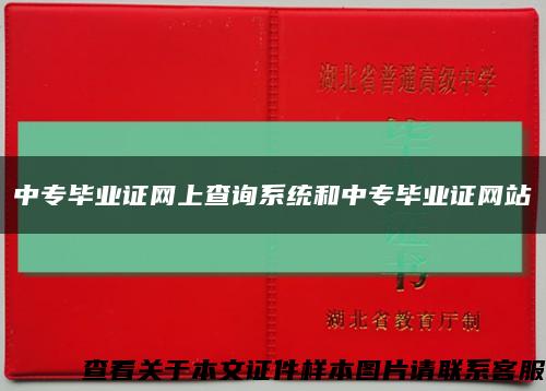 中专毕业证网上查询系统和中专毕业证网站缩略图