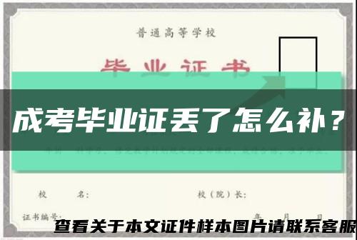 成考毕业证丢了怎么补？缩略图