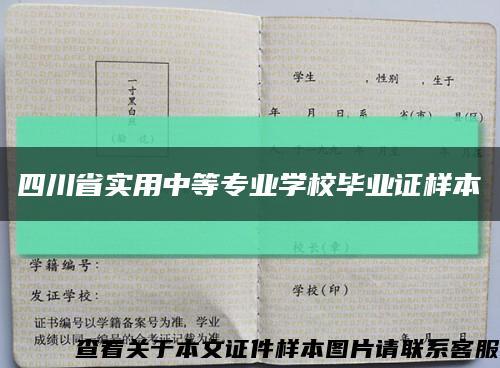 四川省实用中等专业学校毕业证样本缩略图