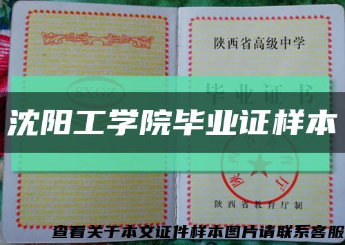 沈阳工学院毕业证样本缩略图