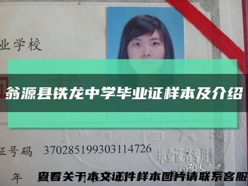 翁源县铁龙中学毕业证样本及介绍缩略图