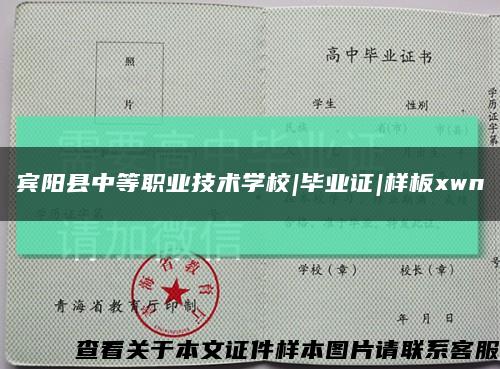 宾阳县中等职业技术学校|毕业证|样板xwn缩略图