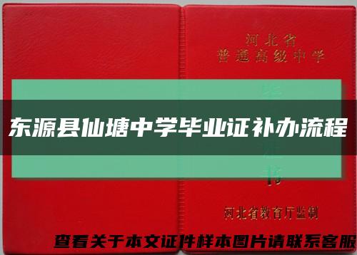 东源县仙塘中学毕业证补办流程缩略图