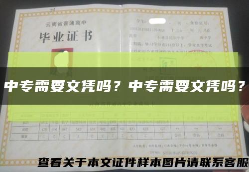 中专需要文凭吗？中专需要文凭吗？缩略图