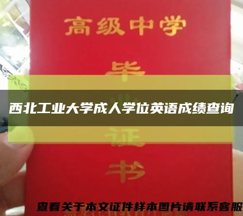 西北工业大学成人学位英语成绩查询缩略图