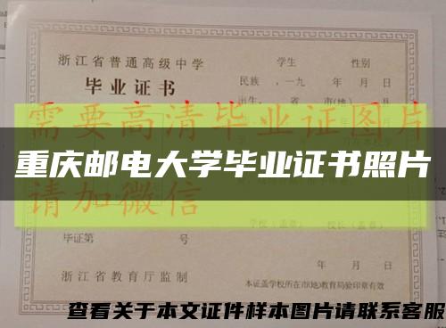重庆邮电大学毕业证书照片缩略图