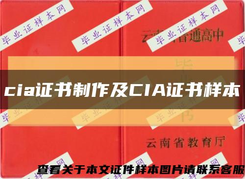 cia证书制作及CIA证书样本缩略图