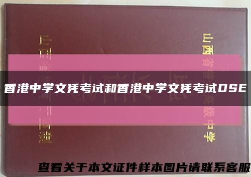 香港中学文凭考试和香港中学文凭考试DSE缩略图