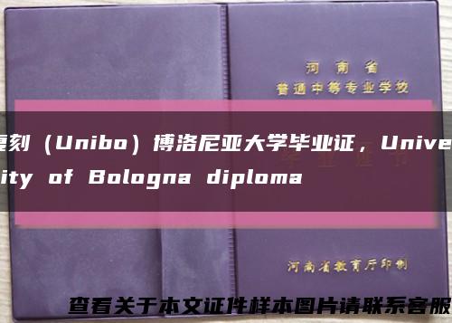 复刻（Unibo）博洛尼亚大学毕业证，University of Bologna diploma缩略图