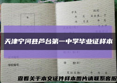 天津宁河县芦台第一中学毕业证样本缩略图