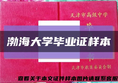 渤海大学毕业证样本缩略图