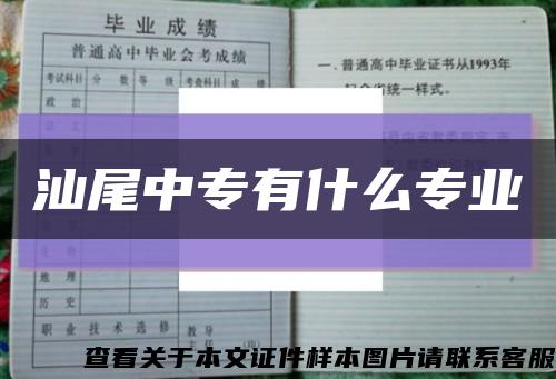 汕尾中专有什么专业缩略图