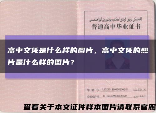 高中文凭是什么样的图片，高中文凭的照片是什么样的图片？缩略图