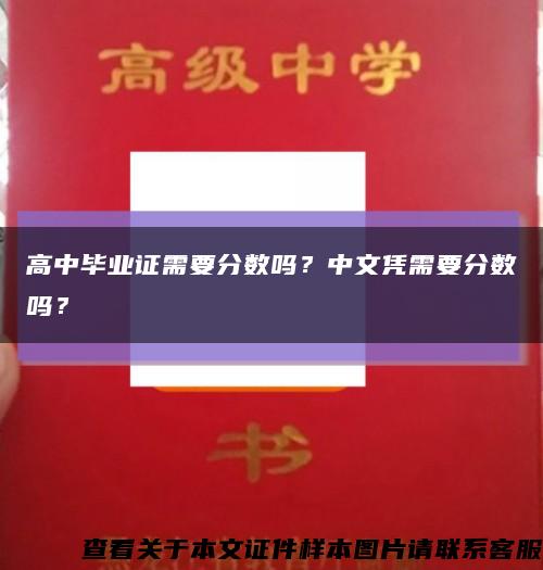 高中毕业证需要分数吗？中文凭需要分数吗？缩略图