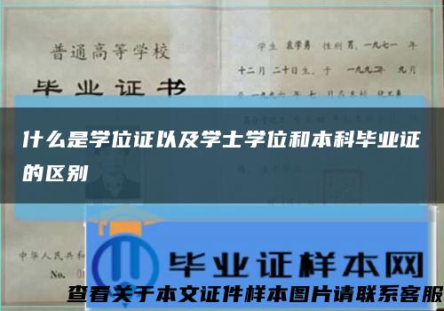 什么是学位证以及学士学位和本科毕业证的区别缩略图
