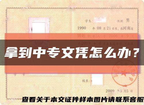 拿到中专文凭怎么办？缩略图