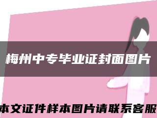 梅州中专毕业证封面图片缩略图
