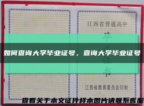 如何查询大学毕业证号，查询大学毕业证号缩略图
