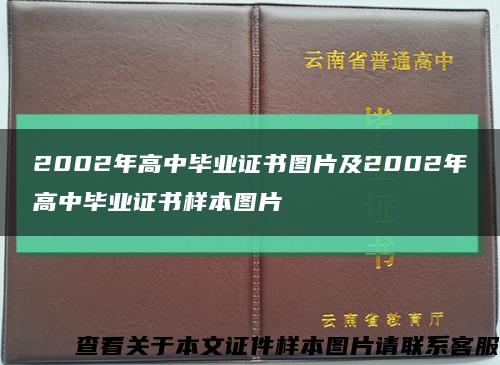 2002年高中毕业证书图片及2002年高中毕业证书样本图片缩略图