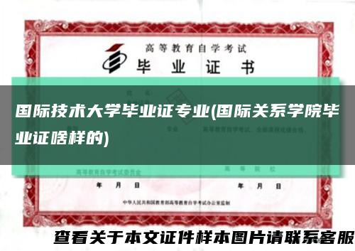 国际技术大学毕业证专业(国际关系学院毕业证啥样的)缩略图