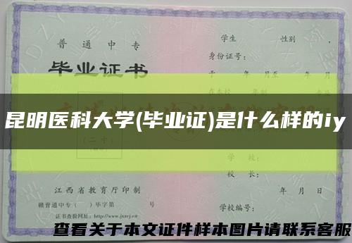 昆明医科大学(毕业证)是什么样的iy缩略图