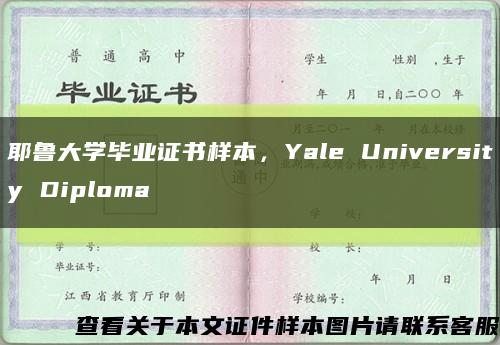 耶鲁大学毕业证书样本，Yale University Diploma缩略图
