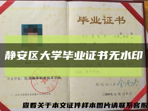 静安区大学毕业证书无水印缩略图