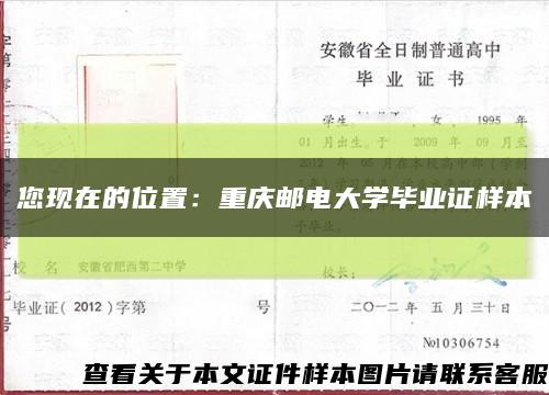 您现在的位置：重庆邮电大学毕业证样本缩略图