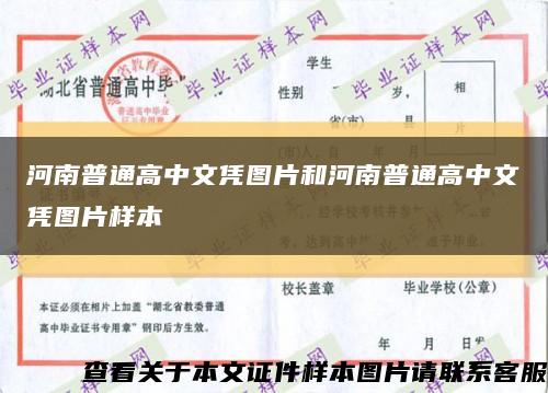 河南普通高中文凭图片和河南普通高中文凭图片样本缩略图