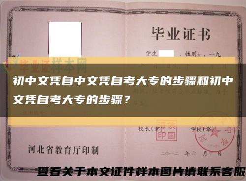 初中文凭自中文凭自考大专的步骤和初中文凭自考大专的步骤？缩略图