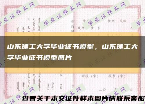 山东理工大学毕业证书模型，山东理工大学毕业证书模型图片缩略图