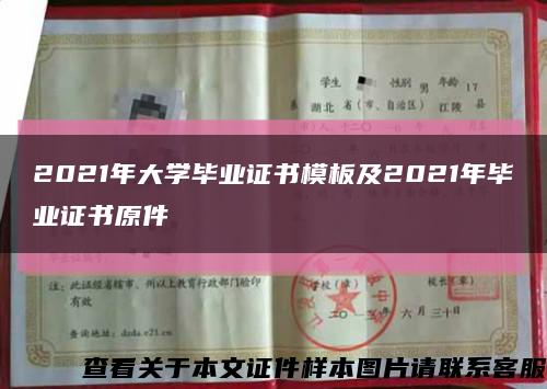 2021年大学毕业证书模板及2021年毕业证书原件缩略图
