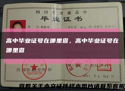 高中毕业证号在哪里查，高中毕业证号在哪里查缩略图